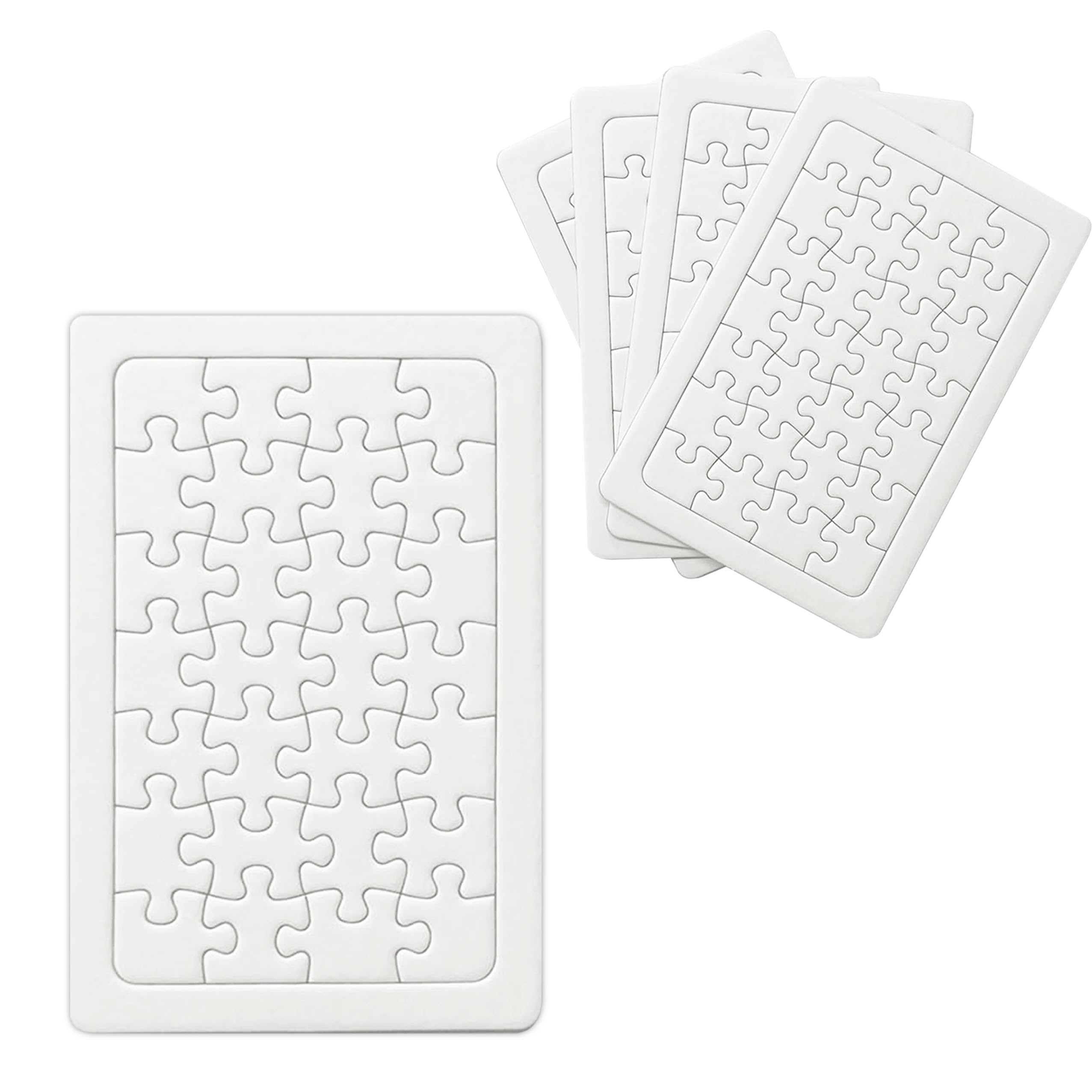 Amazon | お絵かき ジグソーパズル 白無地 A6 28ピース 5枚セット